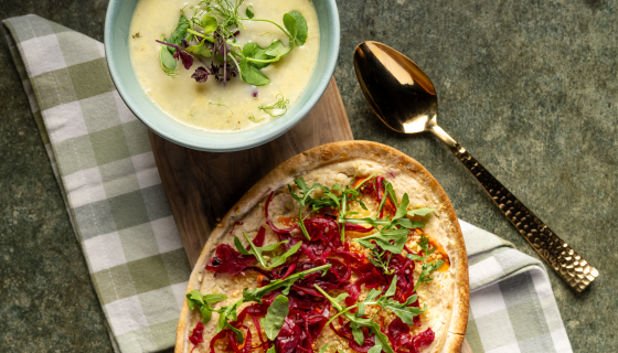Suppe en Flammkuchen