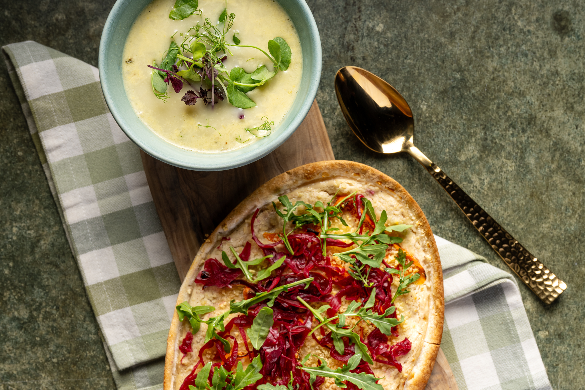 Suppe en Flammkuchen
